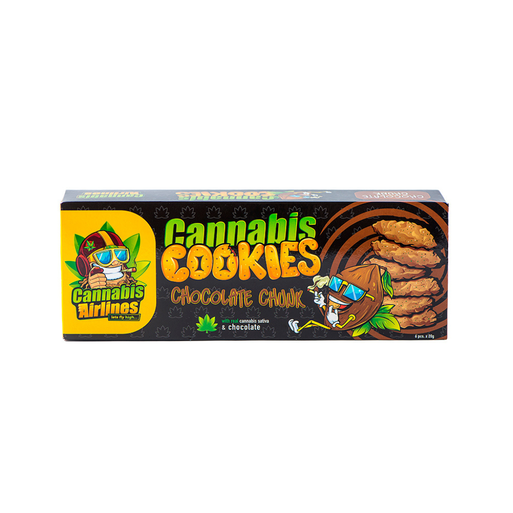 Cannabis Airlines Μπισκότα Κάνναβης – CHOCOLATE CHUNK (6 x 20g)