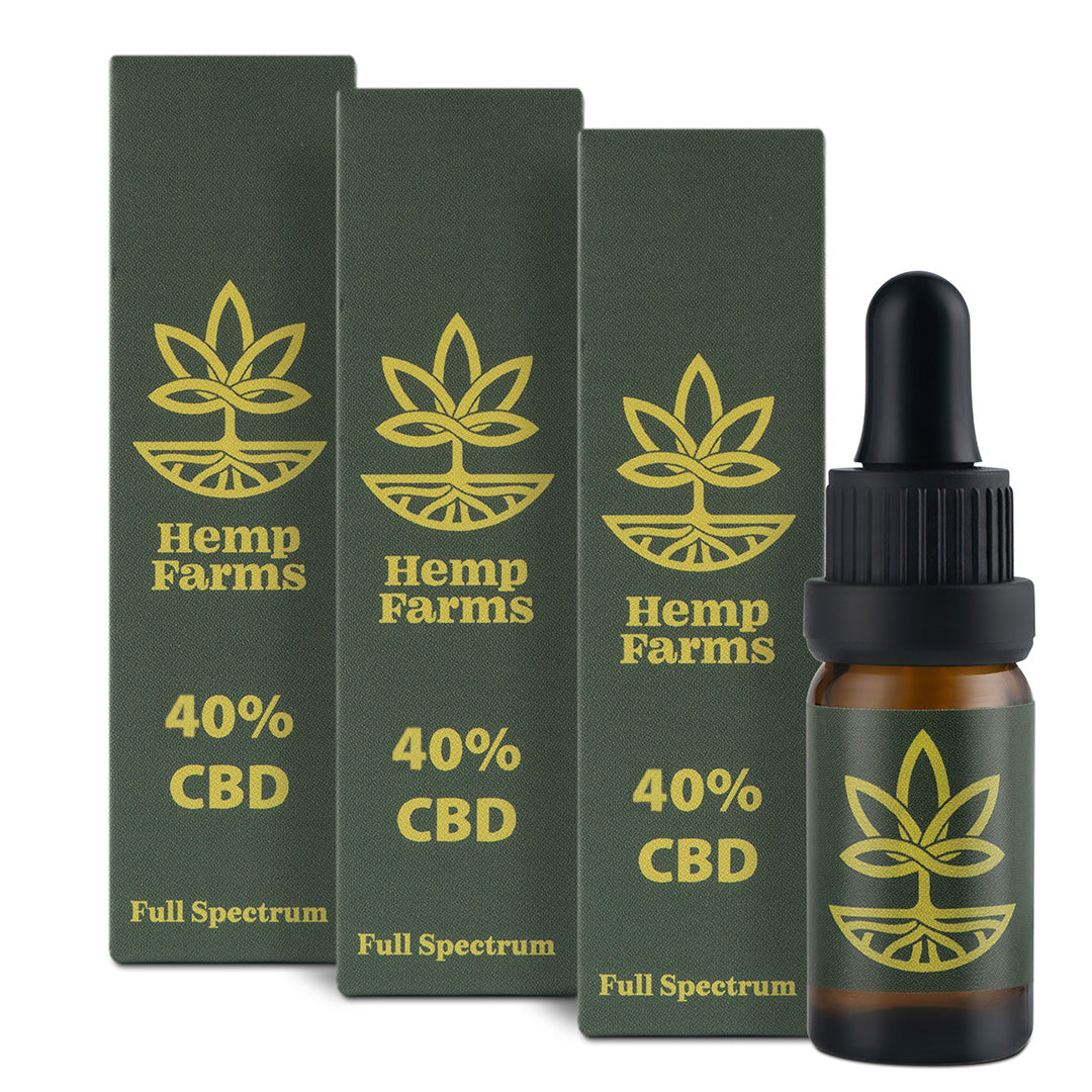 Έλαιο CBD Hemp Farms CBD Oil Προσφορά 40%+40%+40% 30ml. Full Spectrum