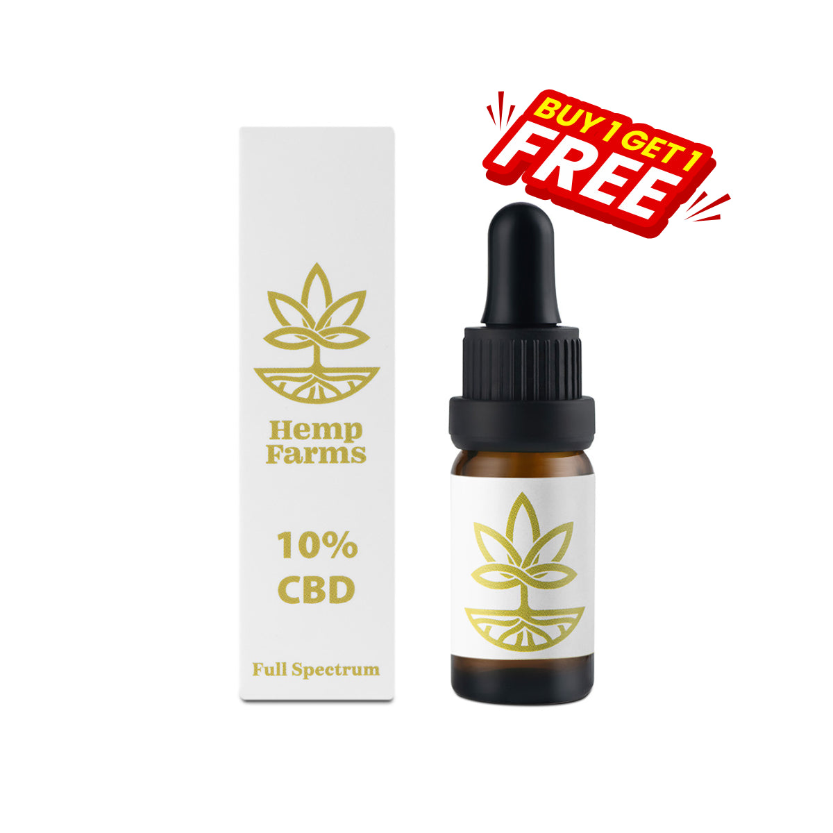 1+1 δωρεάν λάδι CBD από την Hemp Farms 10% CBD