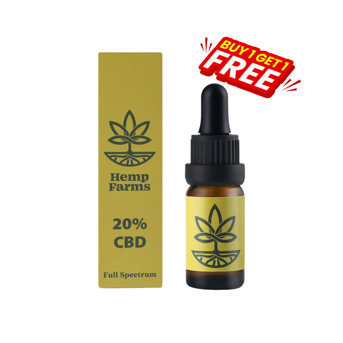1+1 δωρεάν λάδι CBD από την Hemp Farms 20% CBD