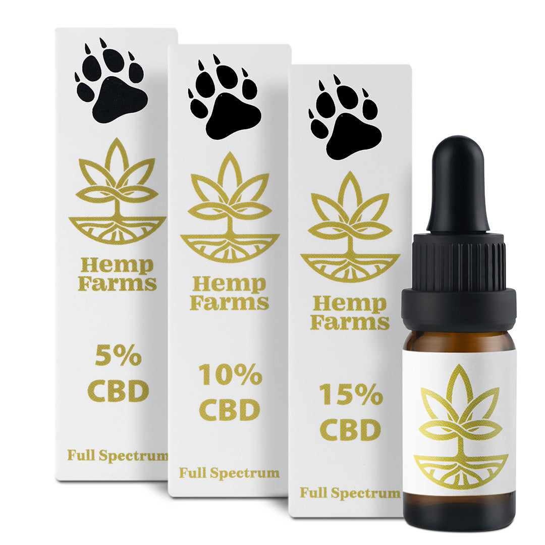 CBD Έλαιο Hemp Farms CBD Oil Προσφορά 5%+10%+15% Full Spectrum Για Ζώα