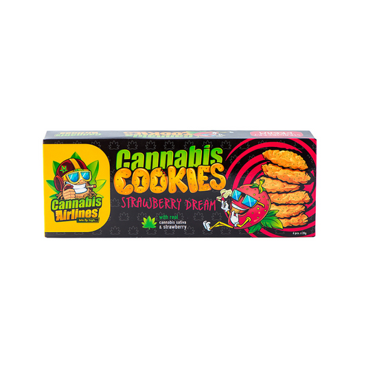 Cannabis Airlines Μπισκότα Κάνναβης – Strawberry Dream (6 x 20g)